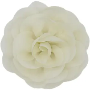 Rosa satinada Artificial de 8 Cm, accesorio de alta calidad hecho a mano, accesorios para la cabeza, flor para manualidades, gran oferta