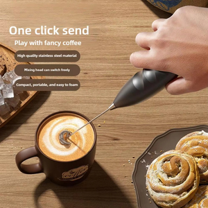 <span class=keywords><strong>Mousseur</strong></span> à lait électrique sans fil, <span class=keywords><strong>mousseur</strong></span> portatif à piles pour café, crème, soupe, beurre de cacahuète, fouet à œufs, accessoires de pâtisserie - Product Image 5