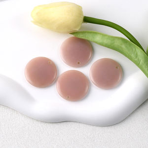 หินโอปอลสีชมพูธรรมชาติปรับแต่งได้หินอัญมณีทรงกลมแบบเรียบมีหลายขนาด - Product Image 1