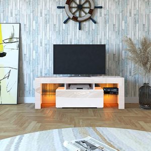<span class=keywords><strong>Meuble</strong></span> <span class=keywords><strong>TV</strong></span> moderne simple en bois <span class=keywords><strong>blanc</strong></span> personnalisé, ensemble de console de <span class=keywords><strong>meuble</strong></span> <span class=keywords><strong>TV</strong></span> <span class=keywords><strong>noir</strong></span> avec éclairage <span class=keywords><strong>LED</strong></span>, étagères en verre - Product Image 5