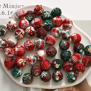 Produits Tendance 2026 : Pendentif <span class=keywords><strong>Boule</strong></span> <span class=keywords><strong>en</strong></span> Alliage Recouvert de <span class=keywords><strong>Tissu</strong></span> pour Bricolage, Accessoires de Boucles d'Oreilles, Décorations de Noël et de Fêtes - Product Image 5