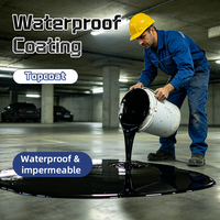 Revêtement liquide imperméable élastomère avec résine acrylique PU, 5 gallons, application au pinceau pour toitures en métal, béton et tuiles