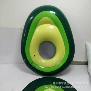 Flotador Inflable de Aguacate Hongcheng, Tumbona para Piscina para Adultos con Pelota, Anillo de Natación de PVC Verde - Product Image 5