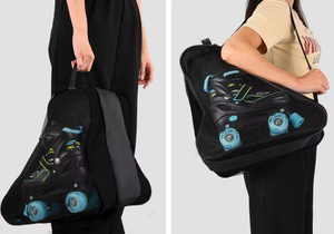 Sac de skate à bandoulière tendance avec fermeture éclair, en tissu Oxford respirant et doublure en polyester pour le rangement des chaussures à roulettes - Product Image 2