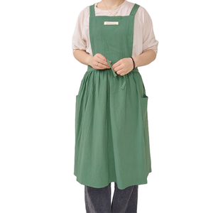 Tabliers en coton et <span class=keywords><strong>lin</strong></span> lavés à la pierre de style <span class=keywords><strong>japonais</strong></span> et coréen (personnalisables) pour les magasins de fleurs, la maison et la cuisine - Product Image 3