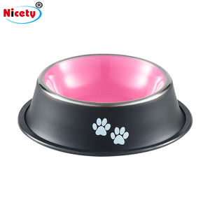 Mangkuk Hewan Peliharaan Ramah Lingkungan dari Baja Tahan Karat dengan Alas Karet Desain Anti-Selip untuk Air Makanan Pakan untuk Anjing Hewan Kecil Perlengkapan Hewan Peliharaan - Product Image 1