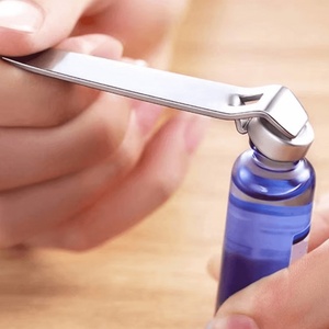 Décapsuleur Anneau en Acier Inoxydable et Silicone, Outil Multifonction en Alliage pour Bière et Mini Bouteilles Médicales - Product Image 5