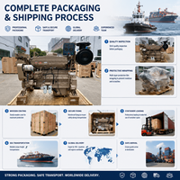 Moteur diesel marin certifié CCS NTA855 pour propulsion marine, 4 temps, 6 cylindres, moteur de bateau de pêche et de transport de marchandises CCEC