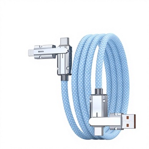 Câble de données USB-C en cuivre pur, tressé 48 brins, 2 à 2, 6A, charge <span class=keywords><strong>rapide</strong></span> PD 100W, en nylon TPE, pour <span class=keywords><strong>iPhone</strong></span> 15/16/17, appareils photo intelligents et écouteurs - Product Image 2