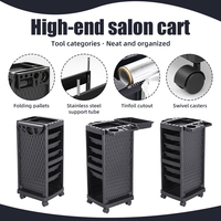 Chariot roulant de rangement pour salon de coiffure, organisateur d'outils, armoire à tiroirs multiples