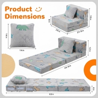 Canapé enfant pliable une place, fauteuil paresseux en éponge compressible, design moderne et simple, chaise rotative en tissu pliable