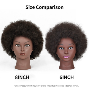 Tête de mannequin <span class=keywords><strong>afro</strong></span> premium pour peaux foncées avec base, idéale pour l'affichage en salon de coiffure et la présentation visuelle en magasin de perruques - Product Image 3