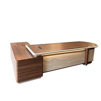 LBZ-350X Nouveau bureau de direction en bois de frêne de style chinois, grand bureau ovale moderne haut de gamme pour PDG et dirigeants, avec mortaise
