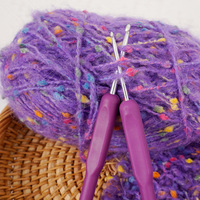 NOUVEAU Ensemble de crochets en aluminium, nouvelle arrivée, meilleur prix, 8 pièces/ensemble, ensemble de crochets à poignée douce violette avec sac OPP