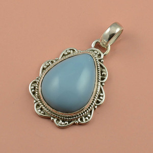 Pendentif en argent sterling 925 avec pierres précieuses, pendentif en argent avec pierres précieuses en labradorite naturelle, bijoux en pierres précieuses en argent antiques faits à la main - Product Image 5