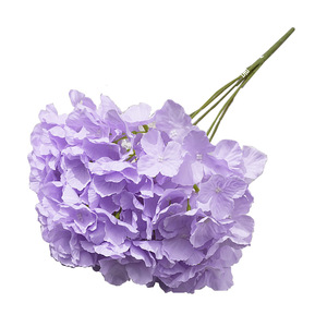 Bouquet d'hortensias artificiels de qualité artisanale, 27 pétales, fleurs en soie à cinq têtes, décoration de mariage et de maison - Product Image 5