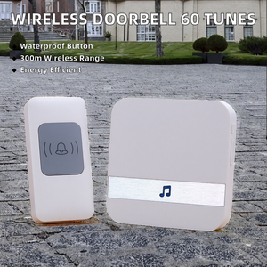 Timbre Digital Inalámbrico con Reflector, 60 Melodías, Alcance de 300m, Volumen Ajustable, Resistente al Agua, Enchufe para Hotel, Escuela, Villa, Apartamento - Product Image 2