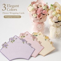Cartes d'emballage florales en forme d'éventail 60x48cm, 5 feuilles, papier d'emballage pour bouquet imprimé rose, pour fleuriste, décoration de cadeaux, vente en gros
