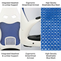 Chaise de bureau ergonomique en maille pour usage domestique, chaise d'étude confortable avec accoudoirs inclinables