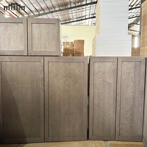 Nuovi prodotti per il progetto di appartamento americano ardesia colore finitura incorniciato parete unità in legno armadi da cucina pronti per il montaggio - Product Image 4