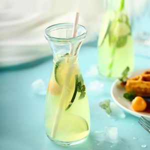 卸売り16oz大型ガラスケトル空白トロスポットコルクシール付きラテコーヒー冷たい飲み物ミルクジャグ赤ワインディバイダー - Product Image 5