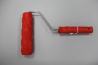 Rouleau de peinture en caoutchouc élégant et réglable à dégagement rapide de 19 cm pour revêtements de sol, brosse à motifs pour décoration murale, peinture industrielle DIY, designs ODM/OEM
