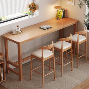 Tavolo da Bar in Legno Massello Combinato con Sedie e <span class=keywords><strong>Sgabelli</strong></span> Alti per Uso Domestico e Balcone - Product Image 4