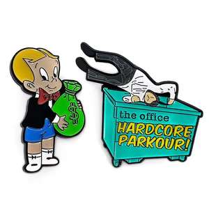 شارات مجانية مخصصة دبابيس بالمينا العلم المعدني طية صدر السترة الشريط الحديد أنيمي شعار هدية مع نمط محفورة الحديثة" - Product Image 3