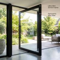 Puerta Pivotante de Aleación de Aluminio con Acabado Personalizado Original de Fábrica para Entrada de Patio Exterior o Parque
