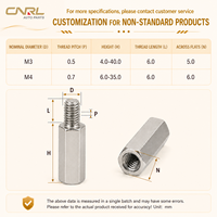 Entretoise hexagonale en acier au carbone de grade 4.8, personnalisée OEM, M3-4, à double tête, pour fixation de carte mère, kit d'accessoires et d'outils