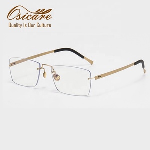 Occhiali di Alta Qualità in Titanio Senza Montatura con Lenti Anti Luce Blu, Occhiali da Vista di Design Anti-Blu, Montature Ottiche di Marca - Product Image 4