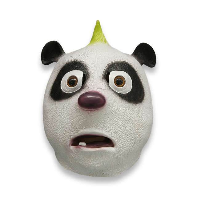 Adorável Panda Gigante Adultos Máscara de Látex Rosto Cheio Máscaras de Animais Halloween Masquerade Cosplay Do Partido Do Traje Máscaras Respirável