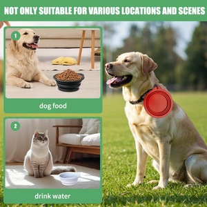 Bol de voyage pliable personnalisé pour animaux de compagnie, bol en silicone pour chien et chat, pour l'alimentation en déplacement, bol de voyage pour chien - Product Image 5