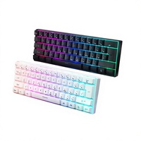 Keyboard Gaming Portabel Berkabel 61-tombol RGB Backlit USB untuk Bisnis, Kantor, dan Esports Mini Keyboard