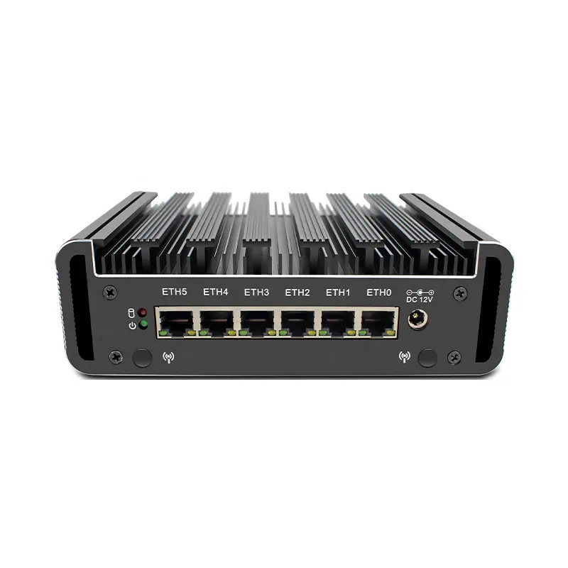 Aparelho de servidor de rede fogos, pfsense mini pc, ubuntu linux, wi-fi, i7, pc 6 lan SD-WAN, sem ventilador, visão industrial