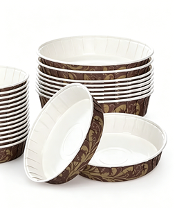 Moldes <span class=keywords><strong>de</strong></span> Papel para Hornear Pasteles, Moldes Redondos Desechables Retro para Tartas, Moldes <span class=keywords><strong>de</strong></span> Papel Resistentes al Calor para Hornear Pasteles, Muffins, Tartas y Quiches - Product Image 1