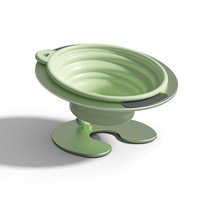 Gamelle surélevée portable pour animaux de compagnie, pliable, avec support incliné pour le soin du cou, pour l'alimentation et l'eau, idéale pour les voyages en extérieur, chats et chiens