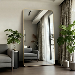 Home Miroir d'habillage pleine longueur haute définition Miroir de sol adapté aux chambres à coucher - Product Image 1