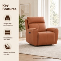 Fauteuil inclinable rembourré manuel