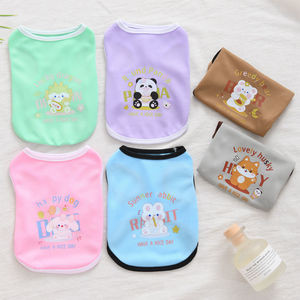Chaleco para mascotas con dibujos de animales, ropa ultraligera de Color macarrón para verano y otoño, ropa para gatos y perros, ajuste Universal - Product Image 2