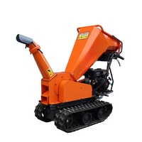 Broyeur de bois 100 mm, moteur à essence 6,5 CV, broyeur à tambour sur chenilles, tout-terrain, transmission 3F+1R, démarrage par lanceur