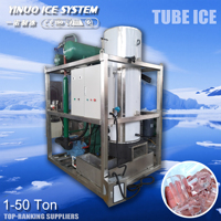 Machine à glaçons tubulaires commerciale de 2 tonnes, prix compétitif, refroidisseur pour contact alimentaire direct, idéal pour hôtels et bars