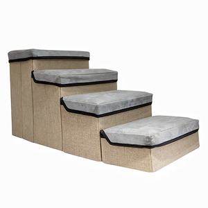 Foldable Four-Layer <strong>Dog</strong> Climbing Ladder <strong>Small</strong> Pet <strong>Dog</strong> Stairs <strong>Ramp</strong> for High Beds - Product Image 2