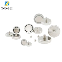 Base magnétique permanente en NdFeB personnalisée avec vis filetée, aimant de potence, services de soudage et de pliage pour modules d'affichage LED intérieur/extérieur