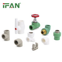 Usine IFAN tous types Din standard PN25 raccords de tuyauterie d'eau froide et chaude en plastique vert raccord ppr