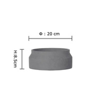 Pots à fleurs modernes minimalistes non revêtus, jardinières pour plantes succulentes, pot en béton personnalisé pour la décoration de la maison