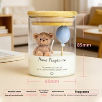 Bougie en cire de soja aromathérapeutique Daisy Bear, faite à la main, cadeau d'anniversaire et décoration d'intérieur