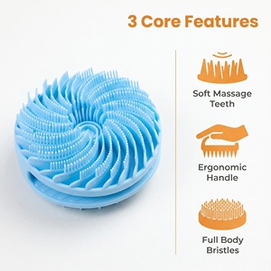 Brosse de massage du cuir chevelu en silicone, brosse exfoliante pour le corps et les cheveux, double face, fabricant OEM ODM - Product Image 6
