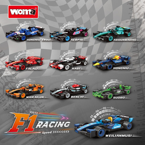 Woma Factory 10 Packs Jouet de voiture <span class=keywords><strong>F1</strong></span> Blocs de construction à assembler Ensemble de jouets Voiture de course pour enfants (C1025) - Product Image 3