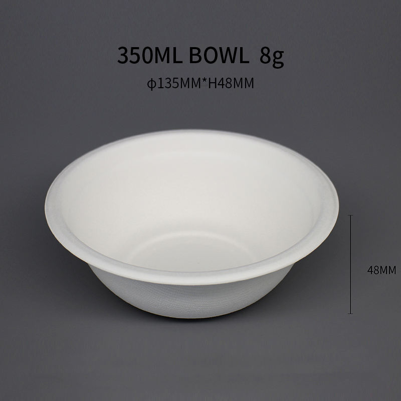 350ml High Quality Pulp Molded Tableware Paper Bowls and Plates Disposable Food Bowl Convenient and Environmentally Friendly